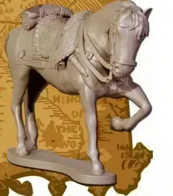 Napoleonic French Heavy Cavalry, Cuirassier / Carabinier horse 4, round portmantou