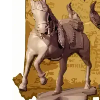 Napoleonic French Heavy Cavalry, Cuirassier / Carabinier horse 6, square portmantou