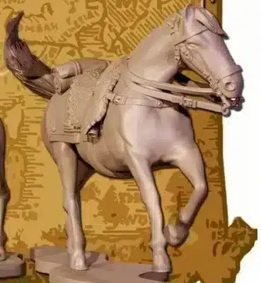 Napoleonic French Heavy Cavalry, Cuirassier / Carabinier horse 6, round portmantou