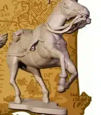 Napoleonic French Heavy Cavalry, Cuirassier / Carabinier horse 8, round portmantou