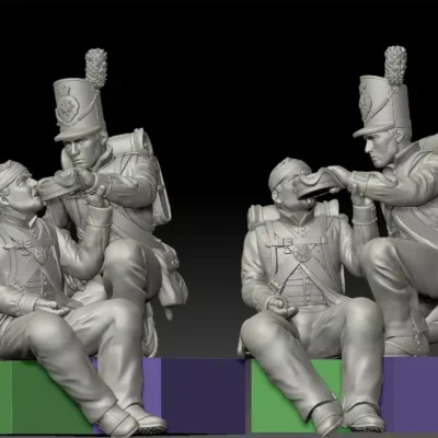 Coldstream Guards 1815 - Cares for wounded