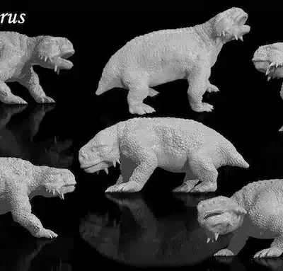 Scutosaurus 6 different poses, set