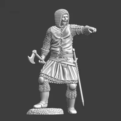 Medieval soldier pointing - NCM