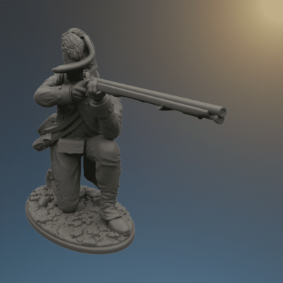 Wayne's Legion of the United States 1794, kneeling shooting