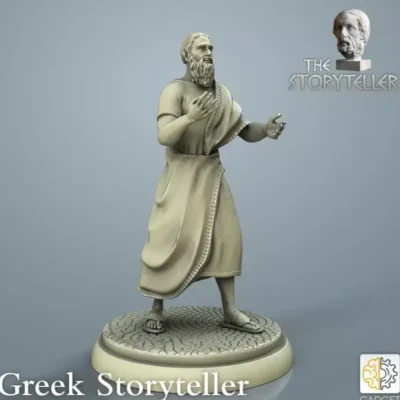 Ancient Greek Storyteller talking