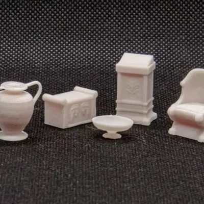 Ancient greek items and furniture