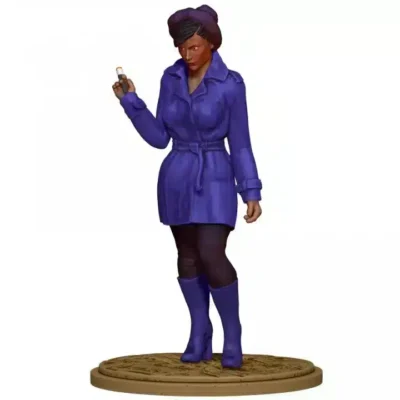 lady smoking and waiting