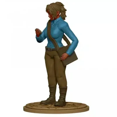 Adventurer reading the compass