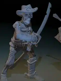 Undead civil war officer walking around