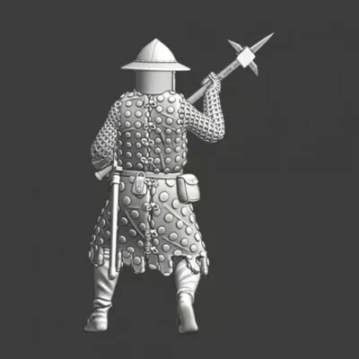 Medieval soldier with warhammer - NCM