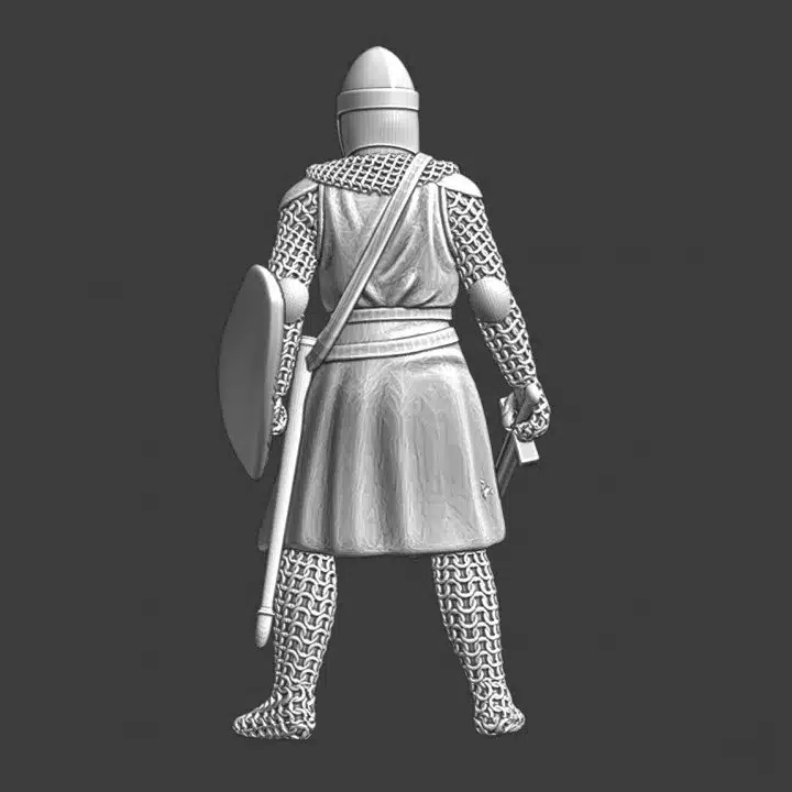 Medieval crusader knight - with sword and shield - NCM