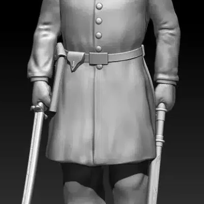 Officer with Kepi and Medium Beard