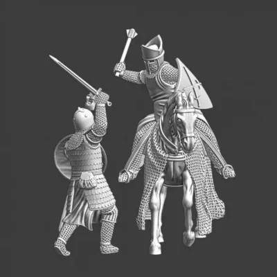 Battle Lake Peipus 1242 - Bishop of Dorpat vs Rus noble warrior - NCM