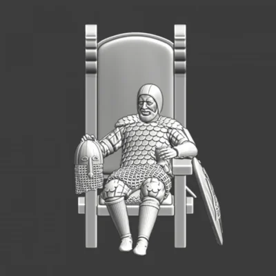 Medieval Kievan-Rus lord in chair - NCM