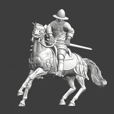 Medieval crusader sergeant pulling out his blade - NCM