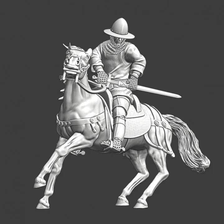 Medieval crusader sergeant pulling out his blade - NCM