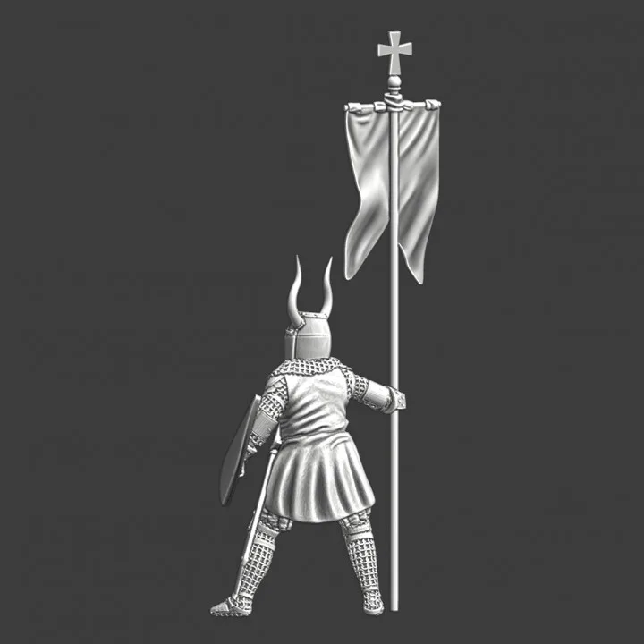 Medieval Teutonic Knight - with banner - NCM
