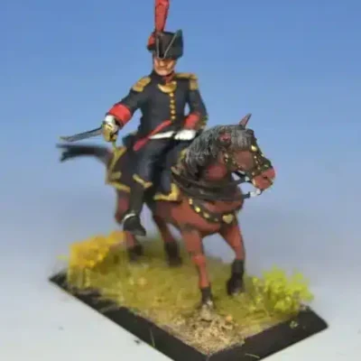 french napoleonic 1815 mounted artillery officer 2