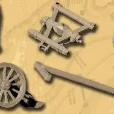 french napoleonic limber and 8 pounder cannon