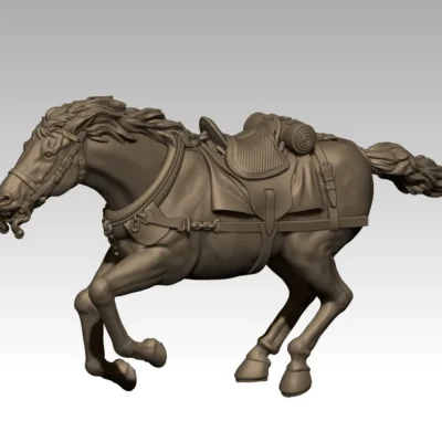 Artillery horse team, front left