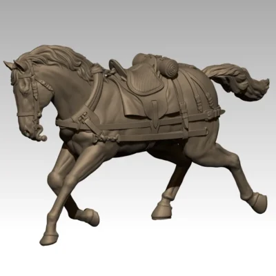 Artillery horse team, back left