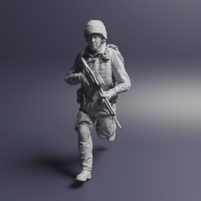 Swedish Modern Soldier in M90 Uniform - running v1