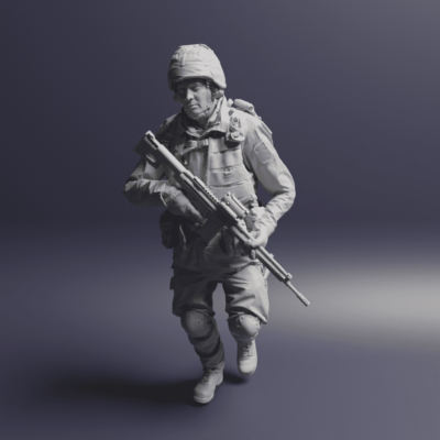Swedish Modern Soldier in M90 Uniform - running v3