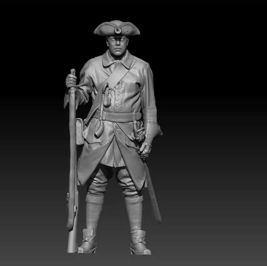 Swedish Carolean soldier later 1700s, standing v2
