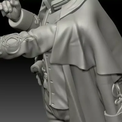 First lieutenant pointing, with decorations