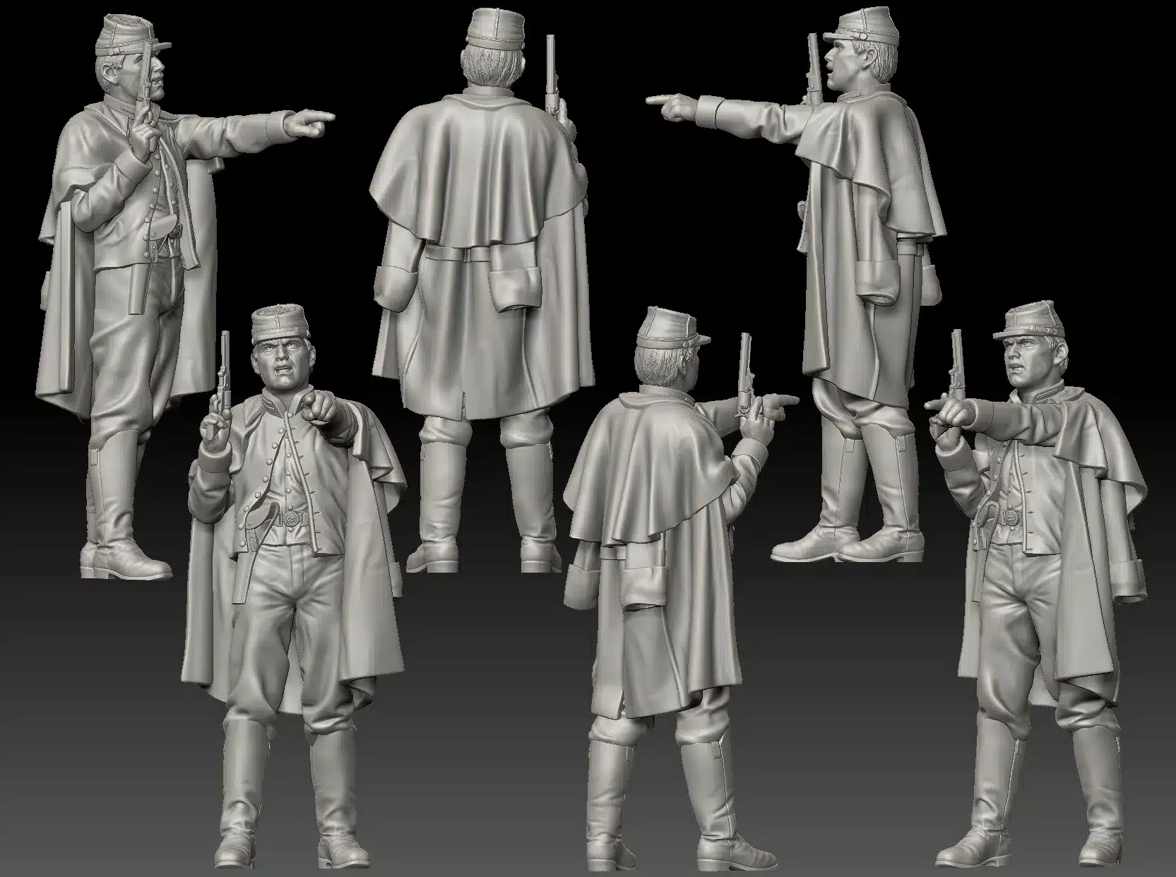 First lieutenant pointing, without decorations