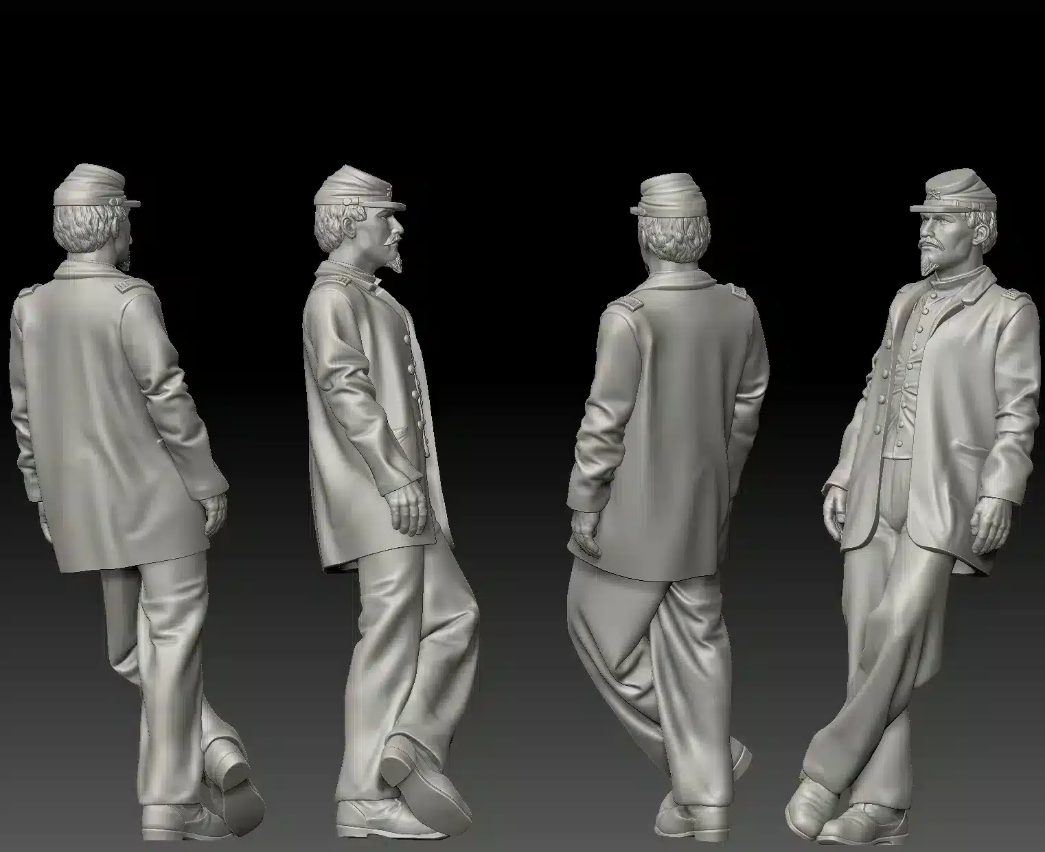 Soldier in open jacket leaning against tree, resting