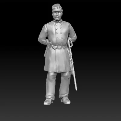 Captain in kepi and moustache