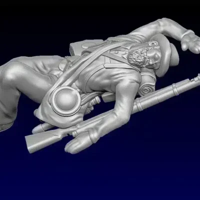 Soldier killed, in Hat, large beard