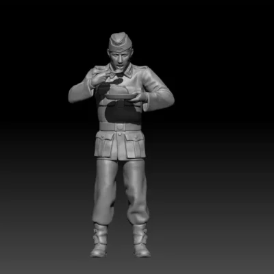 German soldier eats food AS