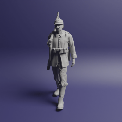 WW1 German Army Soldier walking