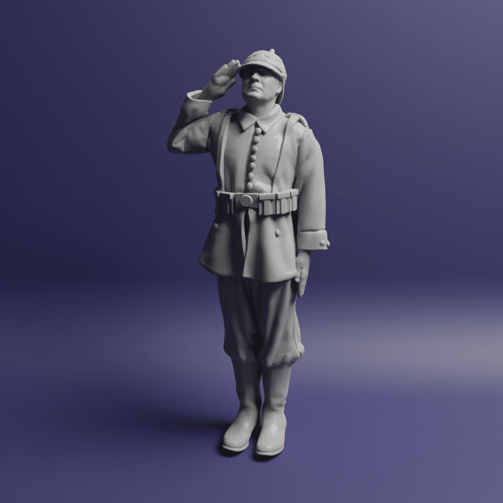 WW1 German Army Soldier at attention