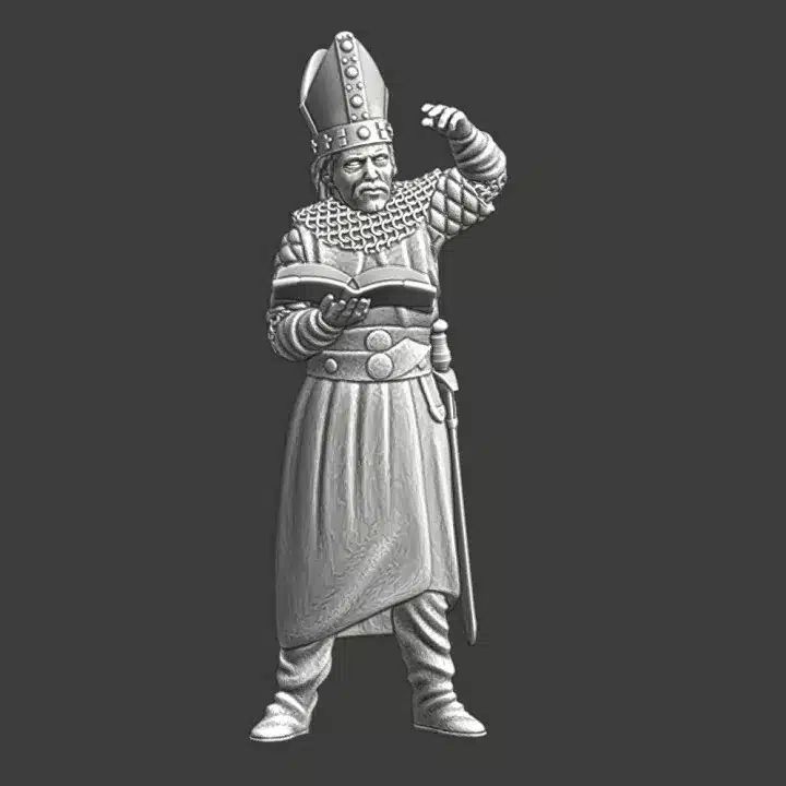 Medieval bishop reading book - NCM