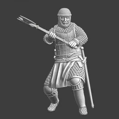 Medieval crusader knight with double axe - NCM