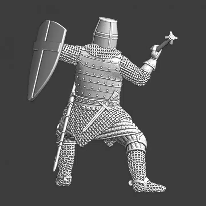 Medieval Danish Crusader knight with mace - NCM