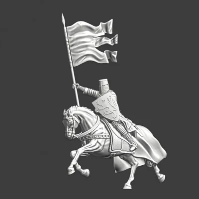 Medieval mounted standard bearer - NCM