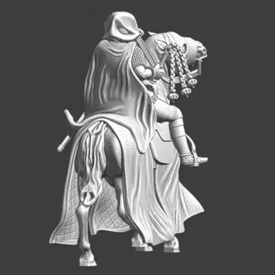 Mounted Leper Knight with flail - Lazarus Order - NCM