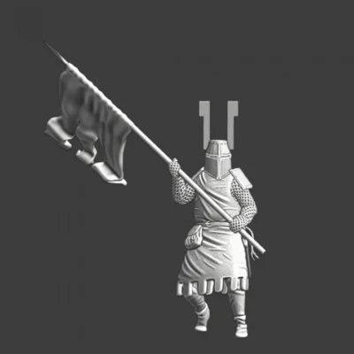 Medieval Teutonic Order Knight with banner - NCM