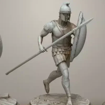 Carthaginian Warrior attacking with spear