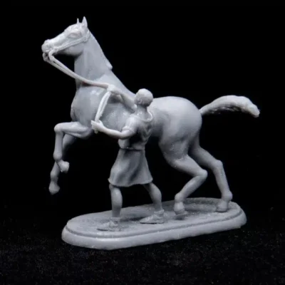 Roman stablehand and horse