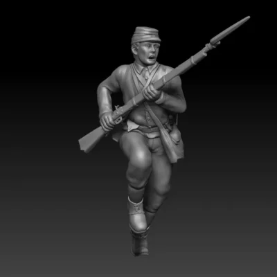 Soldier charging short jacket kepi