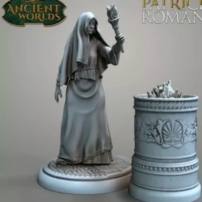 Vestal Priestess with Eternal Flame