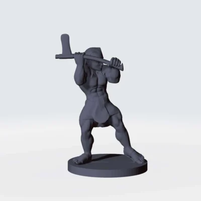 ancient egypt warrior axe pose 1
