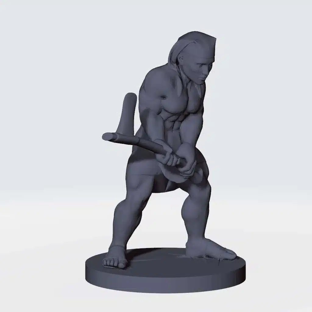 ancient egypt warrior axe pose 2