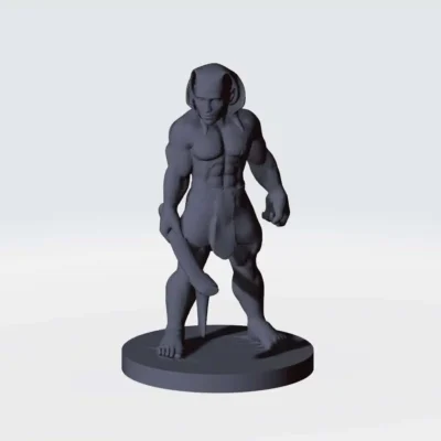 ancient egypt warrior axe pose 3