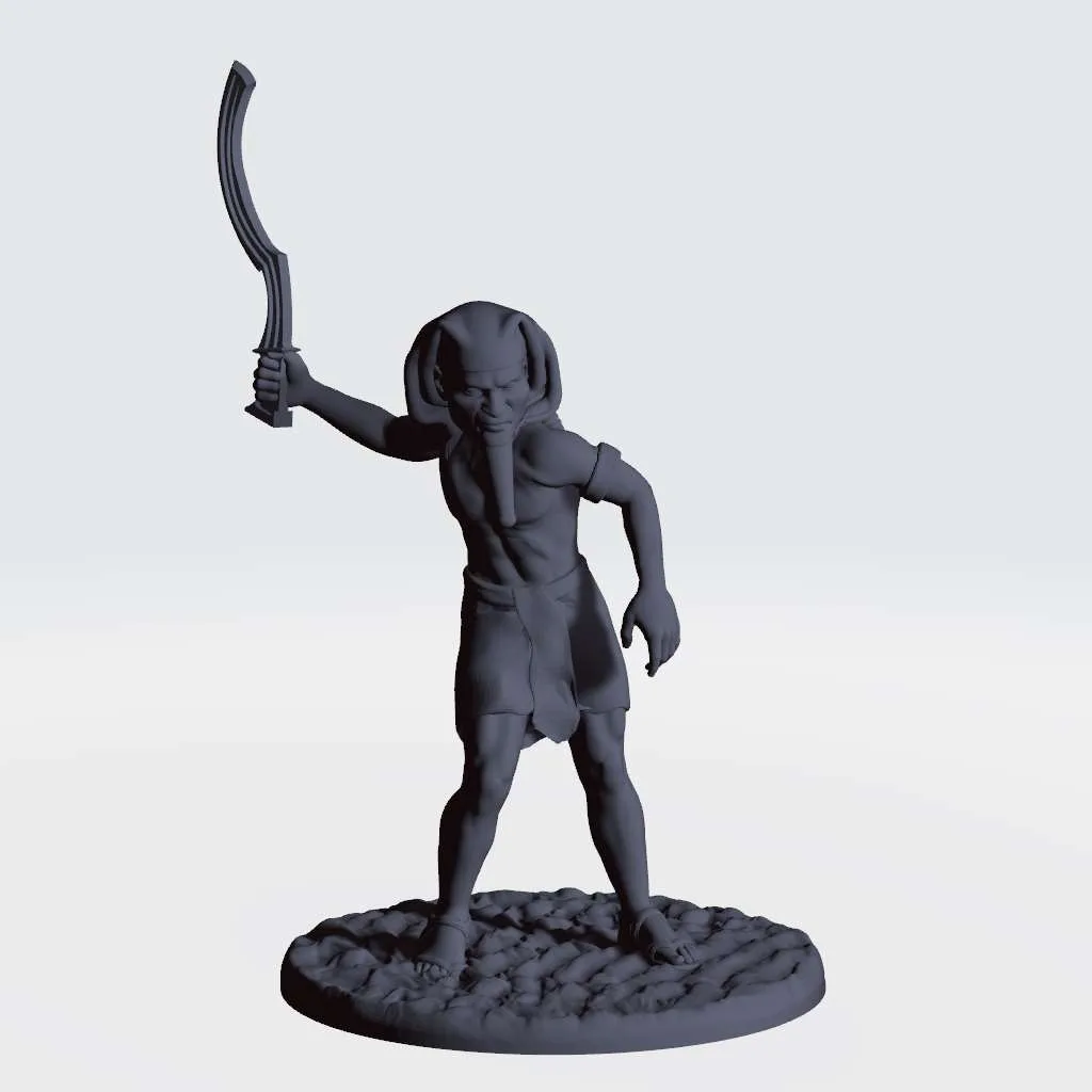 ancient egypt warrior khop pose 1